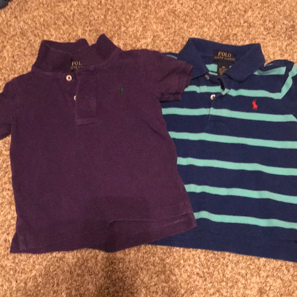 2 collared polo shirt sleeve shirts